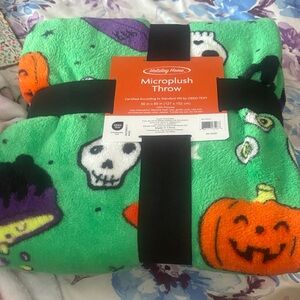 Green Microplush Throw